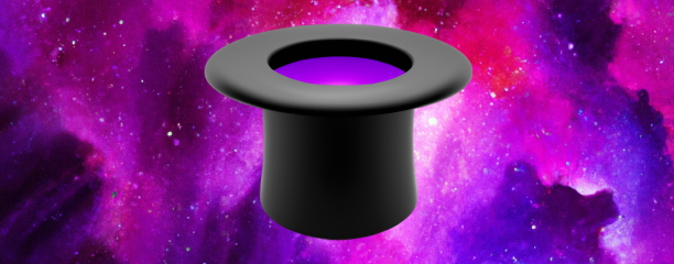 Magician hat with oil painting background